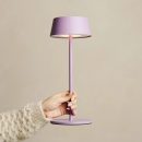 Hugo Violet Lila wiederaufladbarer Tischlampe - stilvoller, dimmbarer Lampe und schnurlos