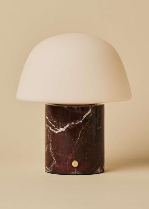 Maes Red / Rosso Levanto - Elegante Marmorlampe, bis zu 120 Stunden Beleuchtung, stilvoll und funktional