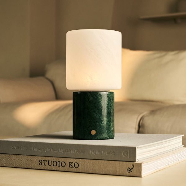 CuYP Green / Verde Alpi - Marmor wiederaufladbare Tischlampe - Schnurlos, USB -wiederaufladbar und bis zu 100 Stunden Laufzeit – Bild 5