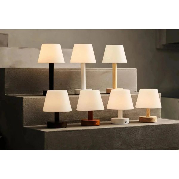 Zoë schwarze wiederaufladbare Tischlampe aus Holz | Dimmbar und tragbar | 80 Stunden Akkulaufzeit – Bild 19