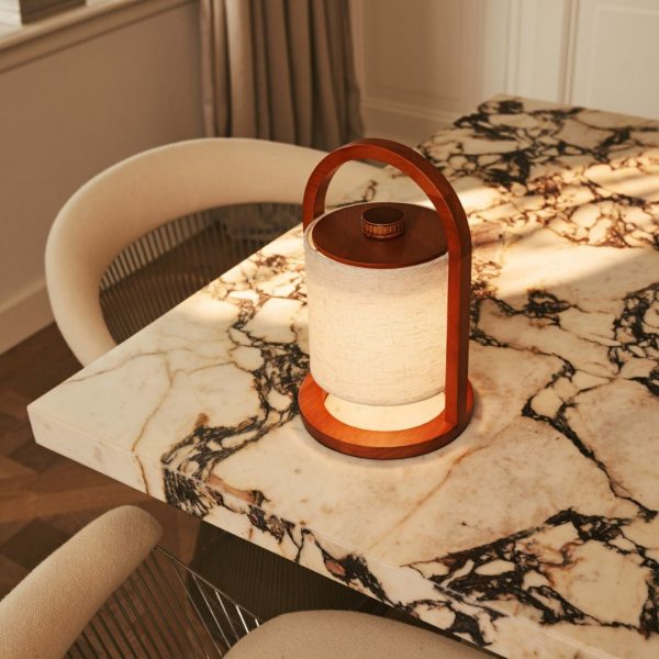 Flusskastanie Holz wiederaufladbare Lampe - dimmbares und schnurloses Licht – Bild 5
