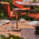 Ava Mokkabraune wiederaufladbare Tischlampe | Kabellos und dimmbar