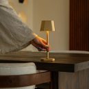 Ava Gold wiederaufladbare Tischlampe | Kabellos, dimmbar und stilvoll