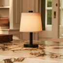 Rover Schwarze Holzlampe - wiederaufladbar, schnurlos und dimmbarer Schatten