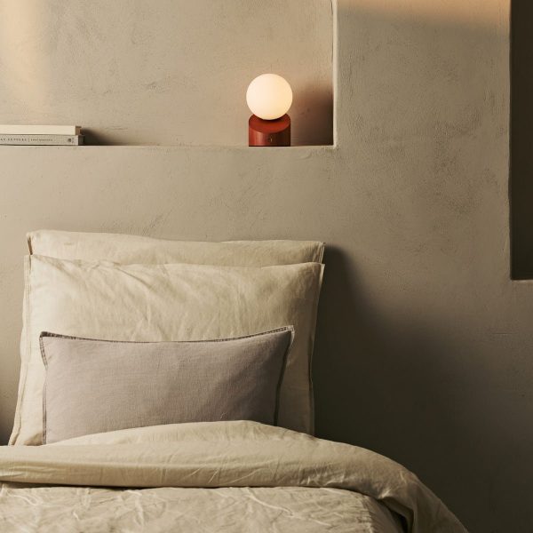 Morris Chestnut Brown Stylish wiederaufladbare Lampe-schnurlos, dimmbar, umweltfreundliches Design – Bild 3