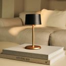 David Black & Gold wiederaufladbare Tischlampe 2 in 1 mit einstellbarer Höhe - dimmbar und kabellos mit 120 Stunden Akku
