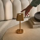Ava Gold wiederaufladbare Tischlampe | Kabellos, dimmbar und stilvoll