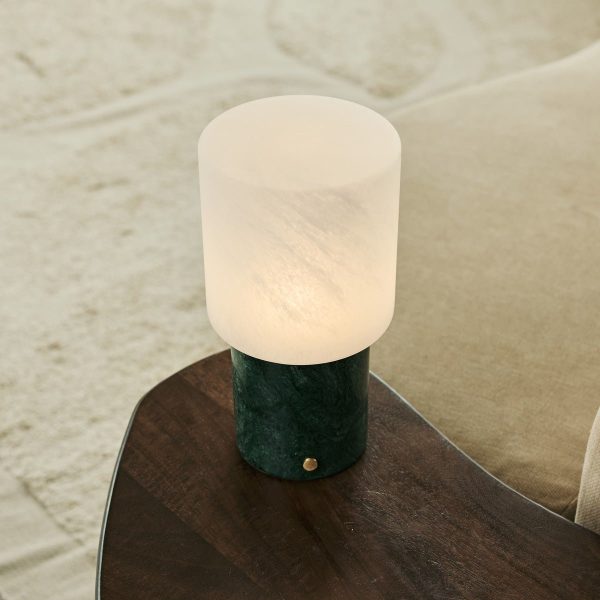 CuYP Green / Verde Alpi - Marmor wiederaufladbare Tischlampe - Schnurlos, USB -wiederaufladbar und bis zu 100 Stunden Laufzeit – Bild 3