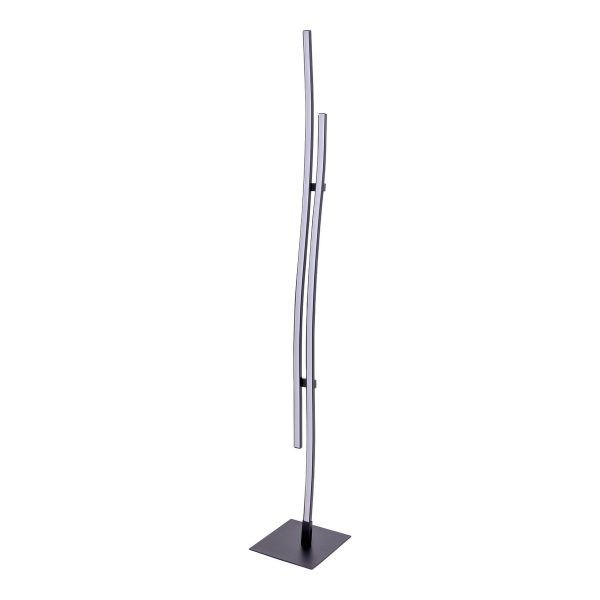 LED Stehleuchte "ONDA" h: 130cm, Stehleuchte, Metall und Kunststoff in Schwarz, integrierte LED, Beleuchtung für Wohnzimmer, Esszimmer oder Büro – Bild 7
