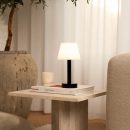 Zoë schwarze wiederaufladbare Tischlampe aus Holz | Dimmbar und tragbar | 80 Stunden Akkulaufzeit