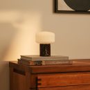 Renoir Red / Rosso Levanto - Marmor wiederaufladbare Tischlampe - Schnurlos, USB -wiederaufladbar und bis zu 120 Stunden Beleuchtung