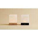 Yce hellbraune schnurlose Holzlampe mit gefrorenem Glas-wiederaufladbar, dimmbar, 100-Stunden-Batterie