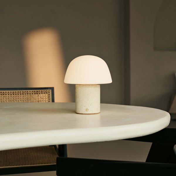Maes Beige / Travertino Classico - Elegante Travertin -wiederaufladbare Tischlampe, bis zu 120 Stunden Beleuchtung, stilvoll und funktional – Bild 2