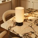 Ben Black Holztischlampe-wiederaufladbar, dimmbar, USB-C-Antrieb