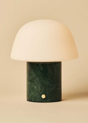 Maes Green / Verde Alpi - Elegante Marmorlampe, bis zu 120 Stunden Beleuchtung, stilvoll und funktional