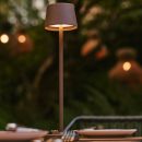 Vondel Mokka Brown wiederaufladbar und schnurloses Lampe perfekt für die Hotellerie - drahtlos wiederaufladbar über Ladestation