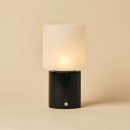 Cuyp Black / Nero Marquina - Marmor wiederaufladbare Tischlampe - Schnurlos, USB -wiederaufladbar und bis zu 120 Laufzeit