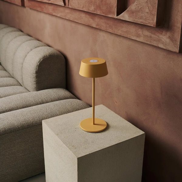 Hugo Amber Yellow Wiederaufladbare Tischlampe aus Eisen – dimmbar, stilvoll und kabellos – Bild 11