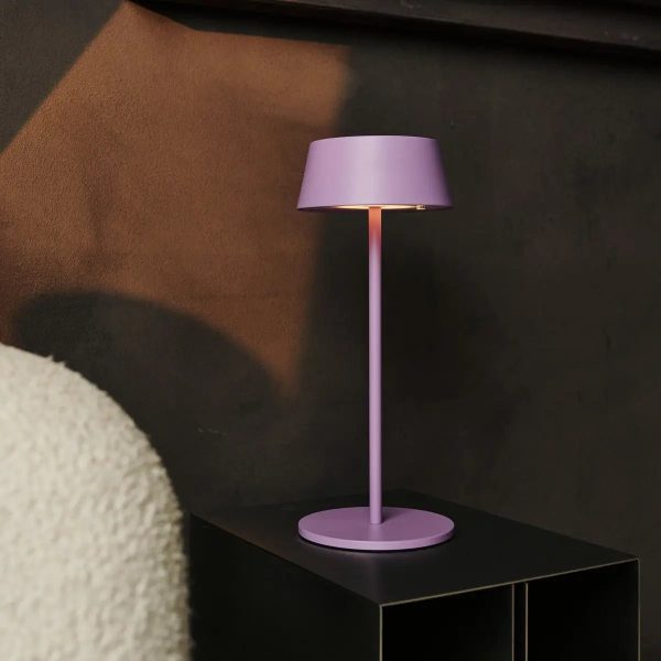 Hugo Violet Lila wiederaufladbarer Tischlampe - stilvoller, dimmbarer Lampe und schnurlos – Bild 11