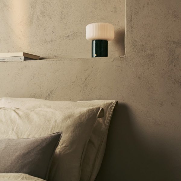 Renoir Green / Verde Alpi - Marmor wiederaufladbare Tischlampe - Schnurloses, USB wiederaufladbar und bis zu 120 Stunden Beleuchtung – Bild 2