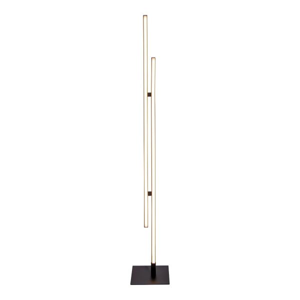 LED Stehleuchte "ONDA" h: 130cm, Stehleuchte, Metall und Kunststoff in Schwarz, integrierte LED, Beleuchtung für Wohnzimmer, Esszimmer oder Büro – Bild 4