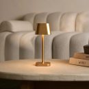 Ava Gold wiederaufladbare Tischlampe | Kabellos, dimmbar und stilvoll