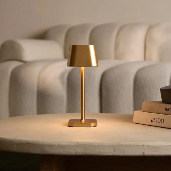 Ava Gold wiederaufladbare Tischlampe | Kabellos, dimmbar und stilvoll – Bild 17