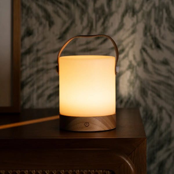 Avery hellbraun wiederaufladbarer Tischlampe-schnurlos, dimmbar und USB-C – Bild 3