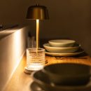 Anton Gold wiederaufladbare Tischlampe | Schlanke und kabellose Beleuchtung