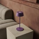Hugo Violet Lila wiederaufladbarer Tischlampe - stilvoller, dimmbarer Lampe und schnurlos