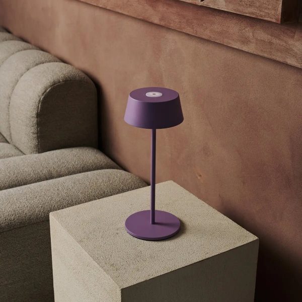 Hugo Violet Lila wiederaufladbarer Tischlampe - stilvoller, dimmbarer Lampe und schnurlos – Bild 8