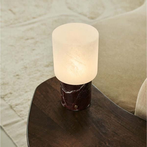 Cuyp Red / Rosso Levanto - Marmor wiederaufladbare Tischlampe - Schnurlos, USB -wiederaufladbar und bis zu 100 Stunden Laufzeit – Bild 4