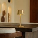 Ava Gold wiederaufladbare Tischlampe | Kabellos, dimmbar und stilvoll