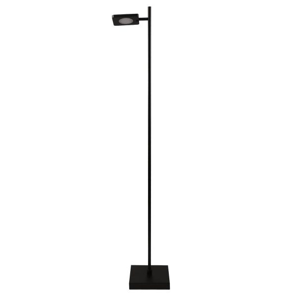 LED Akku-Stehleuchte "LUPA", 135 cm hoch, Aluminium schwarz und Kunststoff, integrierte LEDs, 2400 lm, dimmbar, CCT-Funktion, 3000-6500 K, RGB-Lichtwechsler