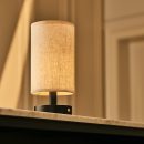 Ben Black Holztischlampe-wiederaufladbar, dimmbar, USB-C-Antrieb