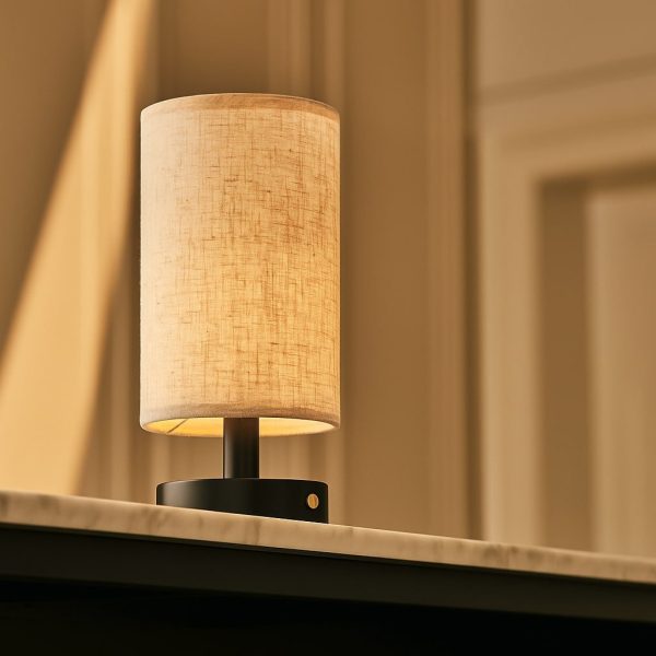 Ben Black Holztischlampe-wiederaufladbar, dimmbar, USB-C-Antrieb – Bild 4