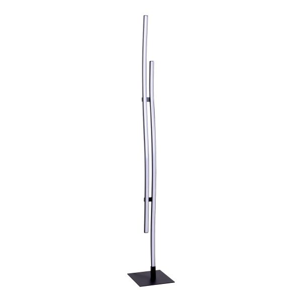 LED Stehleuchte "ONDA" h: 130cm, Stehleuchte, Metall und Kunststoff in Schwarz, integrierte LED, Beleuchtung für Wohnzimmer, Esszimmer oder Büro