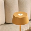 Hugo Amber Yellow Wiederaufladbare Tischlampe aus Eisen – dimmbar, stilvoll und kabellos