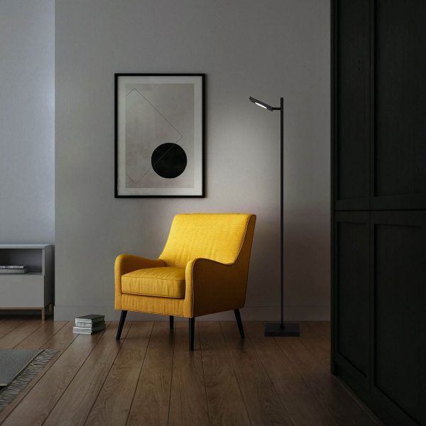 LED Akku-Stehleuchte "LUPA", 135 cm hoch, Aluminium schwarz und Kunststoff, integrierte LEDs, 2400 lm, dimmbar, CCT-Funktion, 3000-6500 K, RGB-Lichtwechsler – Bild 4