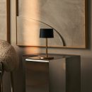 David Black & Gold wiederaufladbare Tischlampe 2 in 1 mit einstellbarer Höhe - dimmbar und kabellos mit 120 Stunden Akku