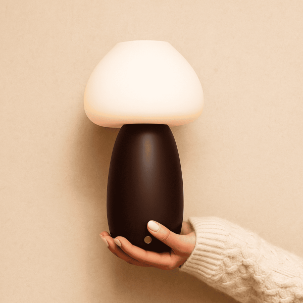 Bären Sie dunkelbraune stilvolle wiederaufladbare Lampe-schnurlos, dimmbar, umweltfreundliches Design – Bild 8