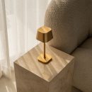 Ava Gold wiederaufladbare Tischlampe | Kabellos, dimmbar und stilvoll