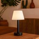 Zoë schwarze wiederaufladbare Tischlampe aus Holz | Dimmbar und tragbar | 80 Stunden Akkulaufzeit