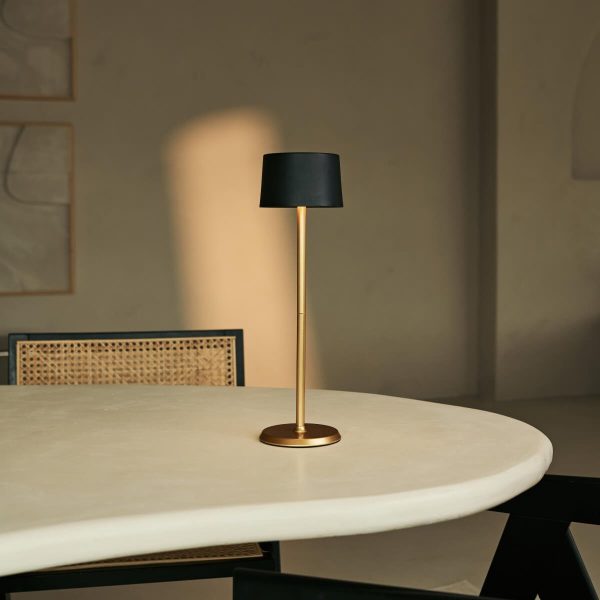 David Black & Gold wiederaufladbare Tischlampe 2 in 1 mit einstellbarer Höhe - dimmbar und kabellos mit 120 Stunden Akku – Bild 2