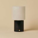 Cuyp Black / Nero Marquina - Marmor wiederaufladbare Tischlampe - Schnurlos, USB -wiederaufladbar und bis zu 120 Laufzeit
