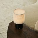 Onoda Black / Nero Marquina - wiederaufladbare Tischlampe Marmor - mit Wäsche austauschbarer Lampenschirm und wiederaufladbares Design