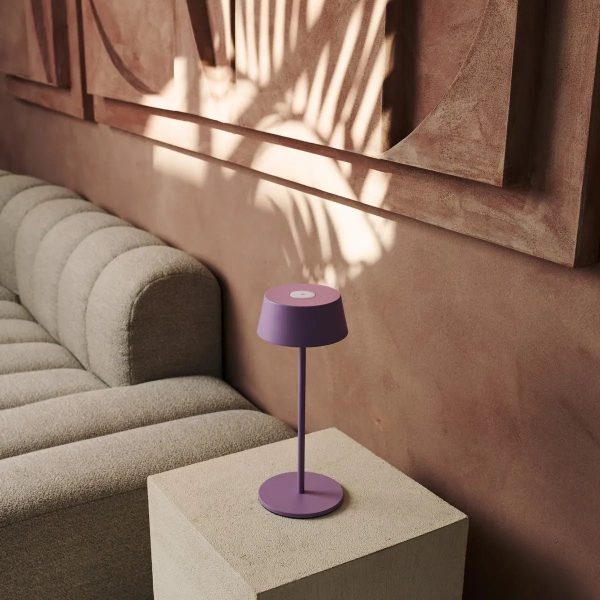 Hugo Violet Lila wiederaufladbarer Tischlampe - stilvoller, dimmbarer Lampe und schnurlos – Bild 2
