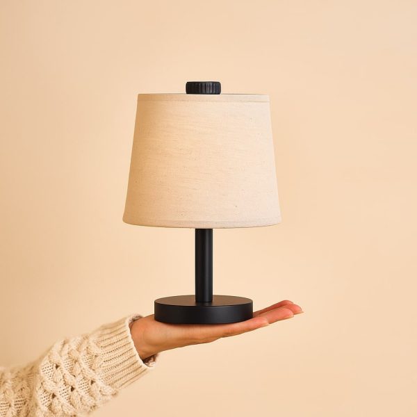 Rover Schwarze Holzlampe - wiederaufladbar, schnurlos und dimmbarer Schatten – Bild 12