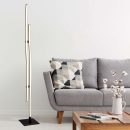 LED Stehleuchte "ONDA" h: 130cm, Stehleuchte, Metall und Kunststoff in Schwarz, integrierte LED, Beleuchtung für Wohnzimmer, Esszimmer oder Büro