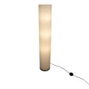 Stehleuchte "BEATE" natur aus Metall und einem Textilschirm in Natur, E27-Fassung, Stehlampe für Esszimmer, Wohnzimmer, Diele oder Büro, ca. 110 cm hoch